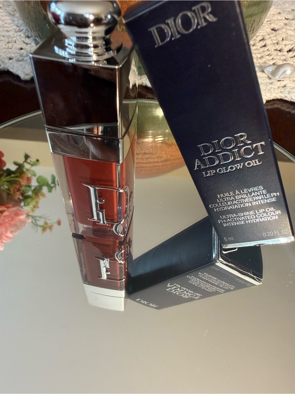 Dior Addict Lip Glow Oil — Black Cherry Glaze Shine